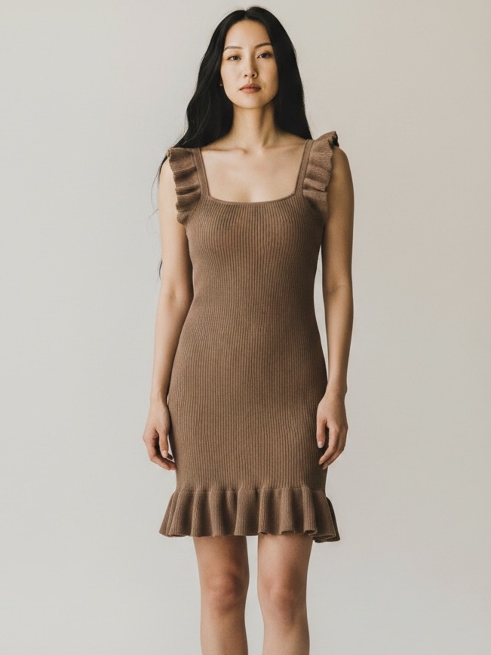 NWT House of Harlow 1960 Ruffle Knit Mini Dress Size Large